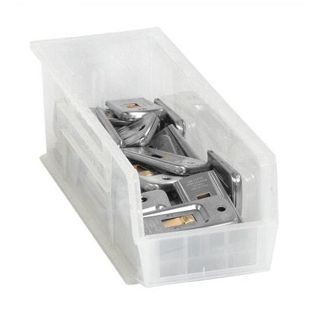 Bsc Preferred 14 3/4 x 5-1/2 x 5'' Clear Plastic Stack & Hang Bin Boxes, 12PK BUY00012552